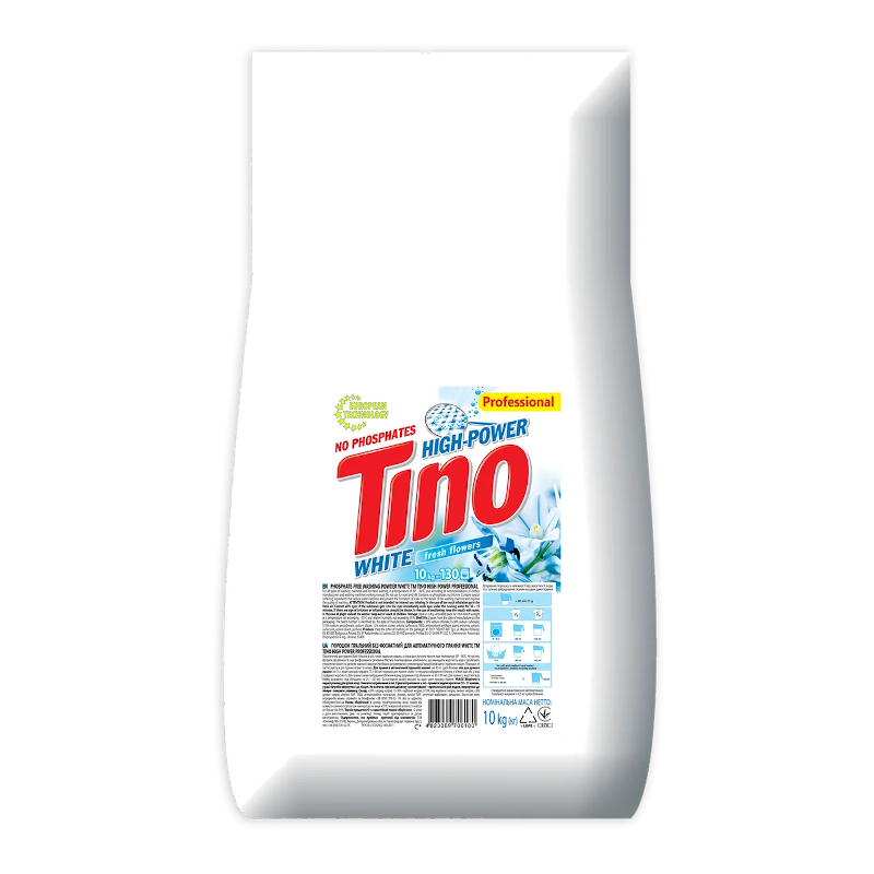 Порошок пральний TINO HIGH-POWER Professional, для білої білизни, 10кг